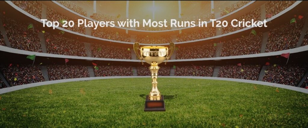 20 Players with Most Runs in T20 Cricket